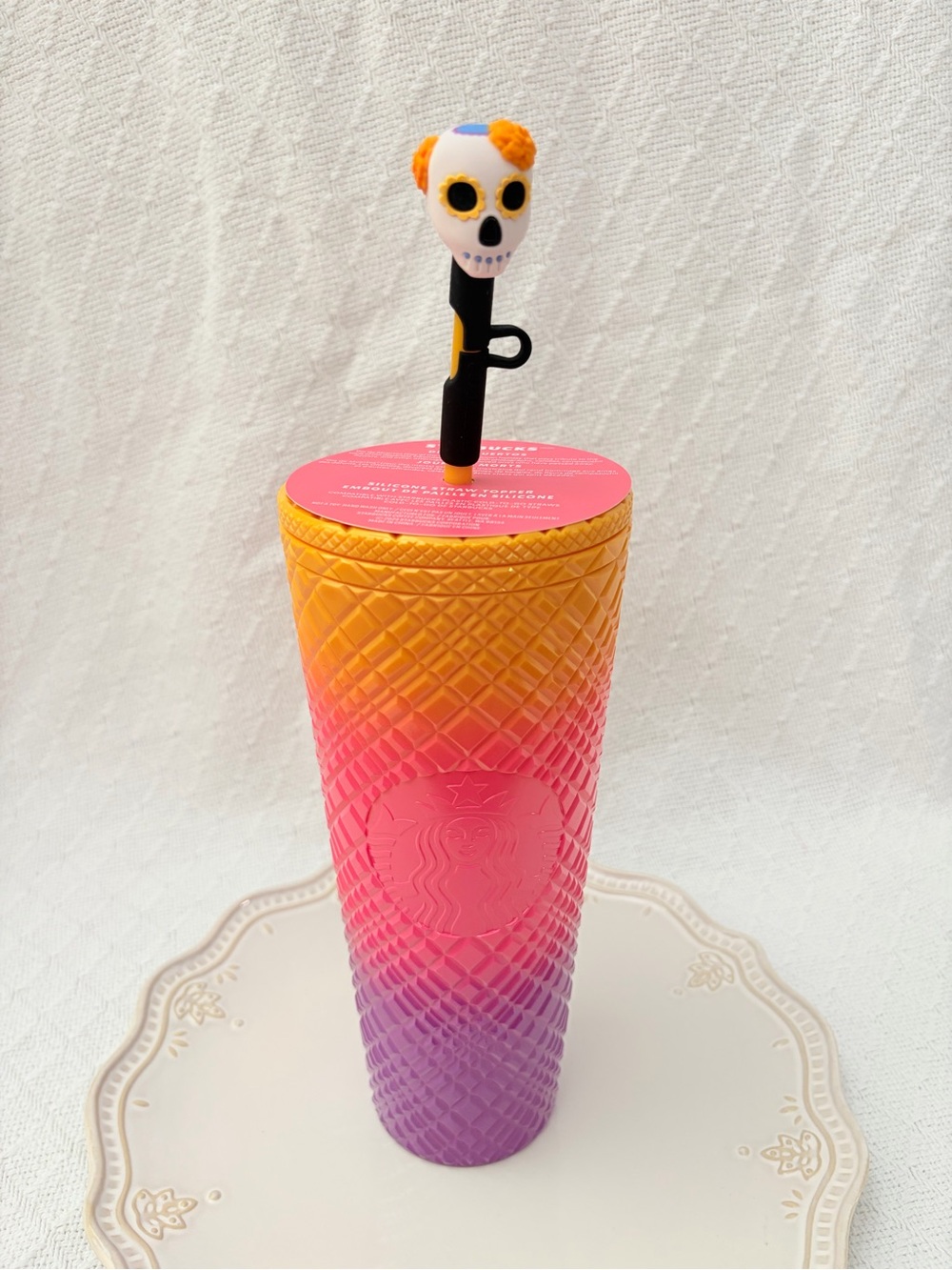 Starbucks Dia De Muertos 2024 Venti 24oz Tumbler w/ Silicone Straw Topper